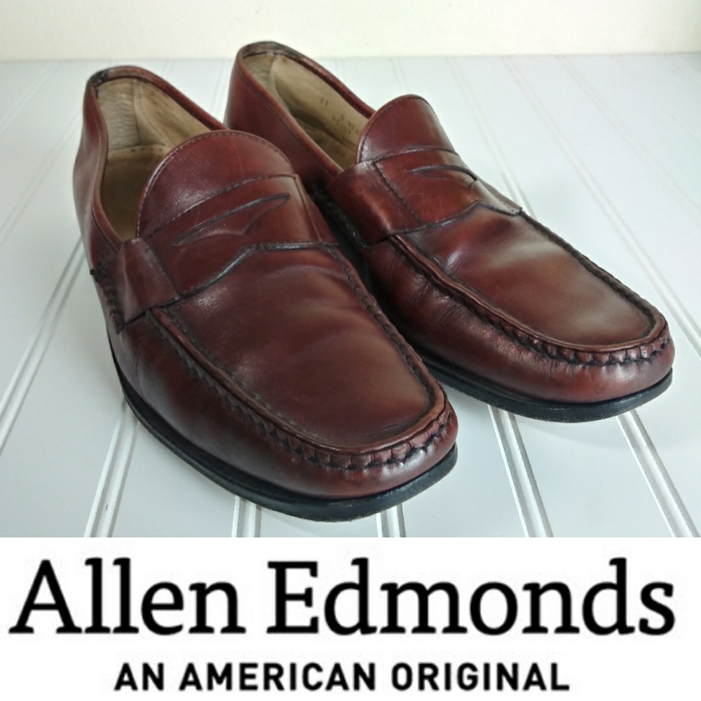 Allen Edmonds Brown Slip-On Dress Shoes Size 11 D